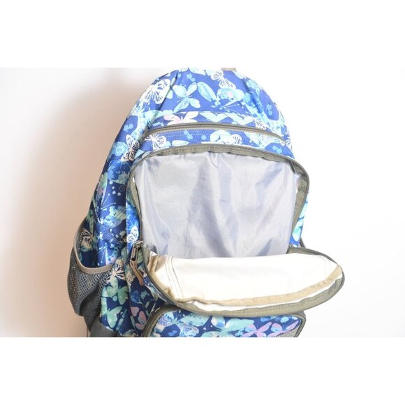 L.L. Bean Kids Multicolored Butterfly Blue Backpack - Picture 8 of 8